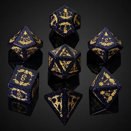 Miniatura 17 de UDIXI Juego de dados de piedras preciosas de amatista, dados DND de piedra de cristal D&D con estuche de regalo para juegos de rol y juegos de mesa