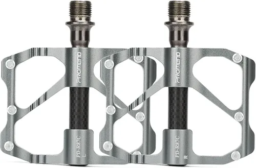 Miniatura 7 de Pedales de bicicleta de montaña Pedales de bicicleta de aleación de aluminio 3 rodamientos de fibra de carbono tubo de eje ligero para carretera MTB