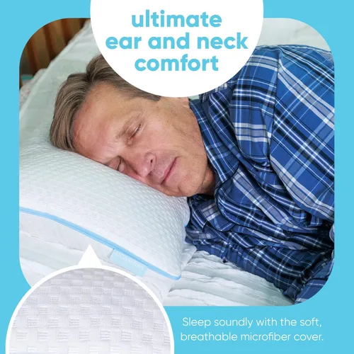 Miniatura 7 de UComfort - Almohada para perforación de oreja para personas que duermen de lado que alivia cualquier dolor de oído e inflamación. Almohada de oreja