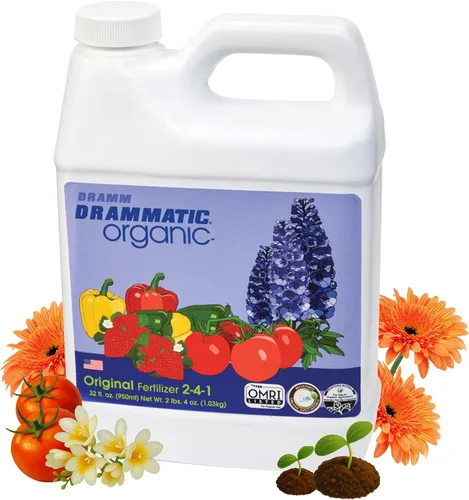 Miniatura 11 de Dramm Drammatic® Organic™ Fertilizante original 2-4-1, fertilizante líquido hidrolizado para pescado, para verduras, flores y frutas, 1 galón