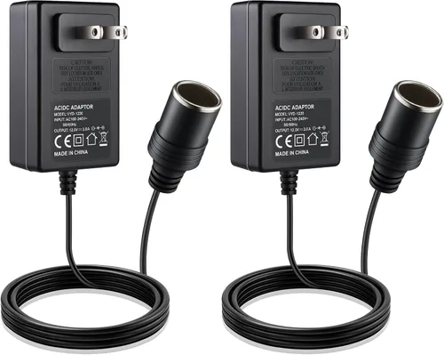 Miniatura 11 de Convertidor de 110V CA a CC 12V 2A 24W, adaptador de encendedor de cigarrillos a enchufe de pared 110-240V, adaptador de fuente de alimentación