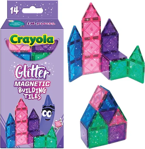 Miniatura 9 de CreateOn Crayola Azulejos magnéticos retro, juego de construcción para niños, juguetes de construcción magnéticos para niños, juguetes de viaje STEM