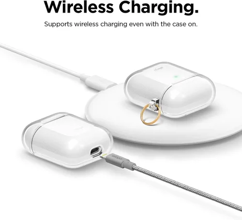 Miniatura 6 de Elago - Funda con llavero para audífonos AirPods 1 y 2 de Apple Transparente