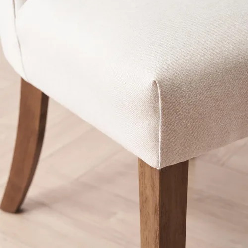 Miniatura 9 de VKNOW Juego de 2 sillas de comedor de madera, sillas de comedor tapizadas de tela moderna, sillas de cocina, sillas de cena de granja para cocina