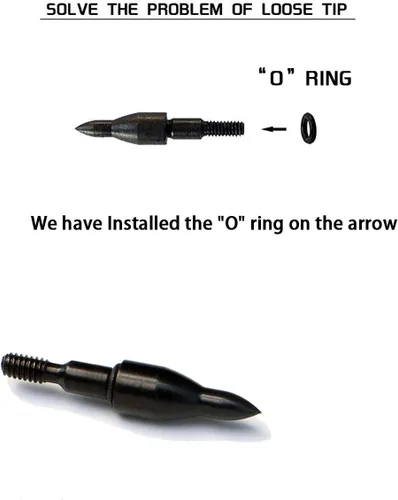 Miniatura 2 de TIGER ARCHERY - Flecha de carbono de 30 pulgadas con puntas extraíbles para arco compuesto y recurvo (paquete de 12 unidades)