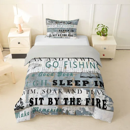 Miniatura 16 de Erosebridal Juego de ropa de cama con diseño de Feliz Navidad, adorable funda de edredón de muñeco de nieve tamaño individual para niños y niñas