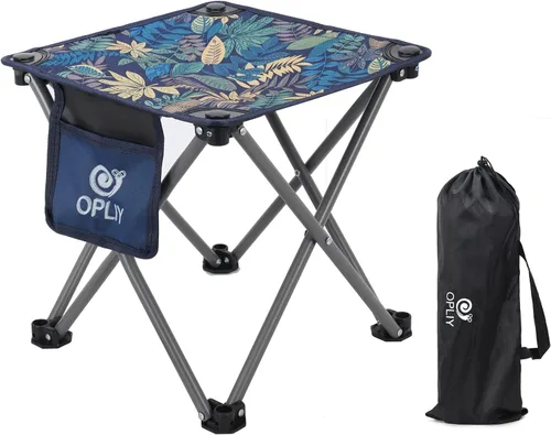 Miniatura 14 de Opliy Taburete de campamento, silla pequeña plegable de 13.5 pulgadas, taburete de campamento portátil para camping, pesca, senderismo, jardinería
