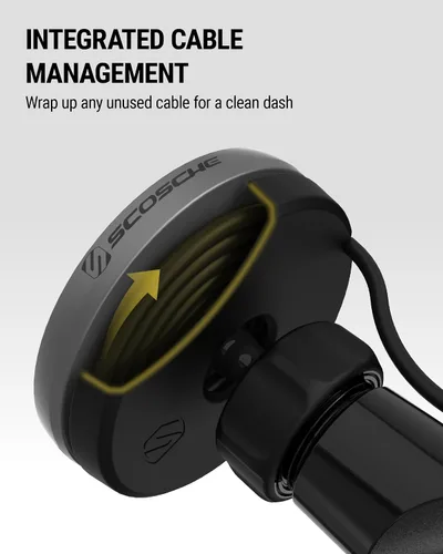 Miniatura 3 de Scosche Qi2 Cargador inalámbrico MagSafe para automóvil, soporte magnético de teléfono celular de 15 W para automóvil con placa de montaje AMPS