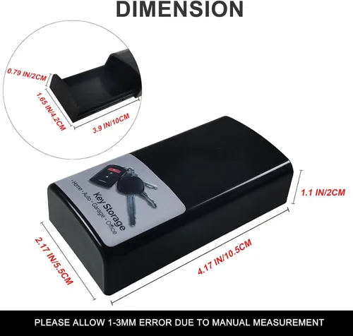 Miniatura 6 de Caja magnética para llaves para ocultar una llave en el exterior, imán fuerte de repuesto, llavero secreto debajo del automóvil, hogar, garaje