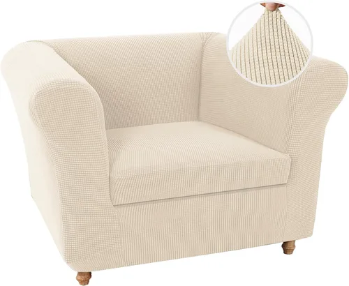 Miniatura 9 de UNBBRRL Funda de sofá Chesterfield de jacquard elástico, fundas de cojín gruesas para sofá, protector de muebles para sala de estar