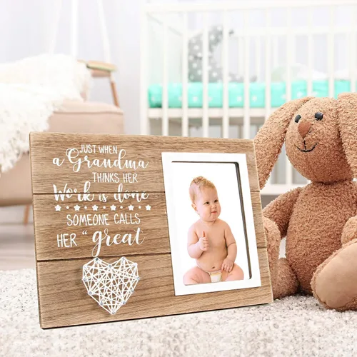 Miniatura 2 de VILIGHT Marco de fotos de regalo para la abuela – Anuncio de embarazo para la nueva bisabuela – Foto de 4 x 6 pulgadas
