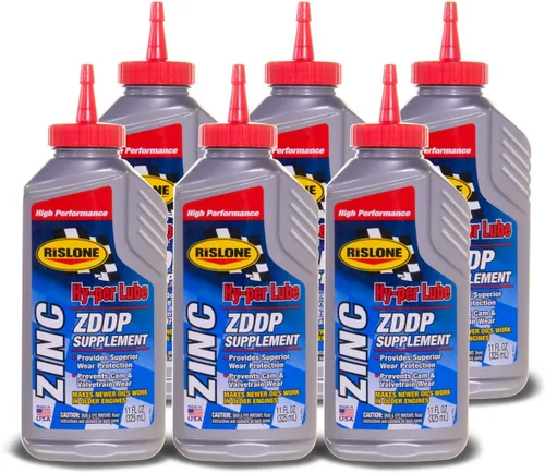 Rislone 4405-6PK Hy-per Lube Zinc ZDDP Suplemento, 11 onzas, paquete de 6 | Aditivo de zinc ZDDP real