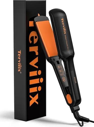 Miniatura 8 de Terviiix Plancha plana de 1/2 pulgada para cabello corto, alisador y rizador de pelo pequeño 2 en 1 para cortes y retoques de Pixie, mini plancha