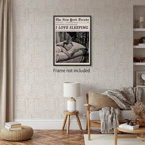 Miniatura 7 de VERENIX Arte de pared feminista retro en blanco y negro, pósteres de lienzo estéticos, vintage Funky Girl durmiendo impresiones para dormitorio