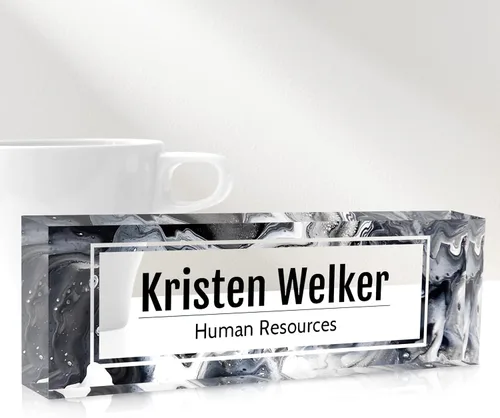 Miniatura 20 de Placa de Nombre Personalizada para Escritorio, Placas de Nombre Personalizadas para Escritorios, Placa de Nombre Personalizada de Acrílico