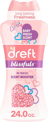 Dreft Blissfuls - Perlas potenciadoras de aroma para usar en el lavado, aroma fresco para bebé, 24 onzas