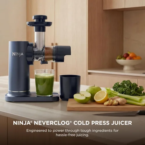 Miniatura 2 de Ninja NeverClog - Exprimidor de prensa en frío, potente exprimidor eléctrico de masticación lenta con control de pulpa, capacidad XL, jarra de jugo