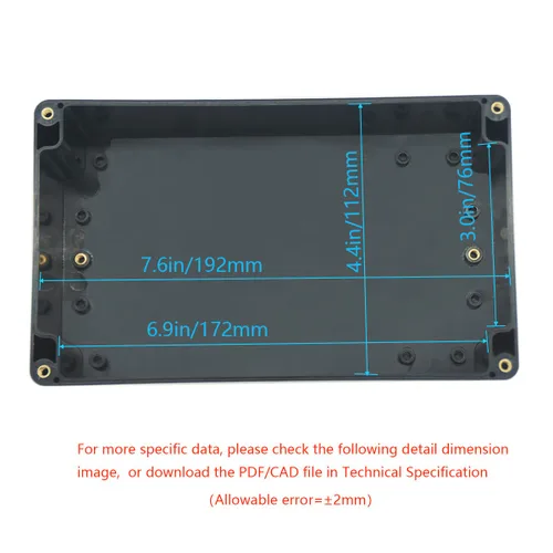 Miniatura 5 de Zulkit Project Box - Caja de conexiones IP65, impermeable, para exteriores, caja eléctrica de plástico ABS, caja electrónica, color negro, 7.9 x 4.7