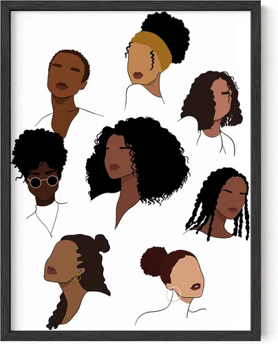 Miniatura 15 de HAUS AND HUES Pintura de mujeres afroamericanas para paredes, arte africano, arte de pared, arte de pared de mujeres negras, pinturas artísticas