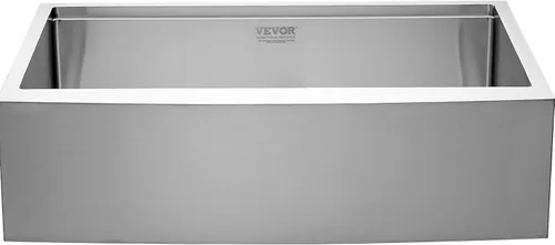 Miniatura 4 de VEVOR Fregadero de Cocina Farmhouse, Fregaderos de Sobreponer de Acero Inoxidable 304, Lavabo Individual de Montaje Superior con Reborde
