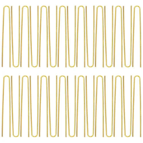 Lawie Paquete de 30 horquillas para el cabello en forma de U de 4 pulgadas, color dorado plateado, palillos para el cabello, palillos largos y