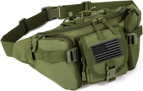 Miniatura 15 de ArcEnCiel resistente al agua Táctico Cinturón de cadera Cintura Pack Bolsa Fanny Militar Packs Bolsa para senderismo escalada al aire libre Bumbag