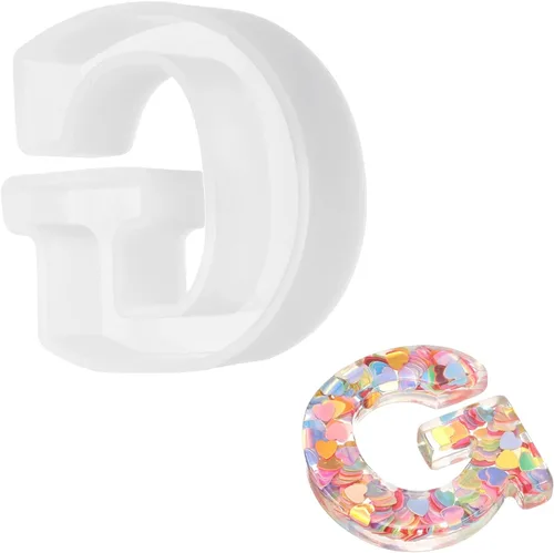Miniatura 14 de MECCANIXITY Moldes de resina de 2.5 pulgadas, letras del alfabeto mayúscula Z 3D, moldes de silicona para hacer velas, manualidades, letreros