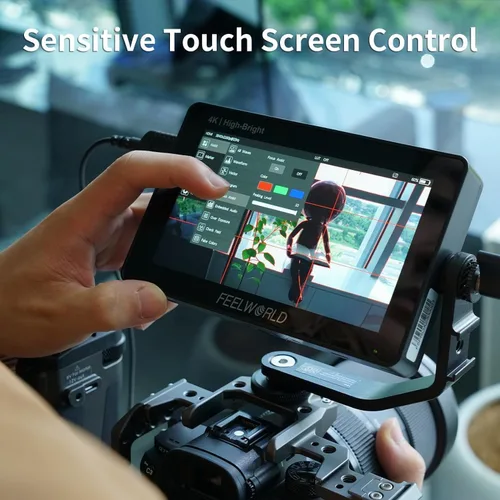 Miniatura 2 de FEELWORLD F6 Pro +Batería +Estuche de transporte Monitor de campo para cámara DSLR de 5.5 pulgadas 1600 nits de alta luminosidad con pantalla