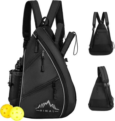 Himal - Bolsa de pickleball ajustable, tenis, bolsa de raqueta, mochila de pickleball con soporte para botella de agua para hombres