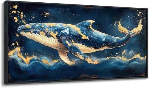 Miniatura 12 de JEAWA Arte de Pared en Lienzo Grande - Pintura Abstracta de 24x48 Pulgadas en Tela, Imágenes Texturizadas de Montañas como Regalos para Amigos
