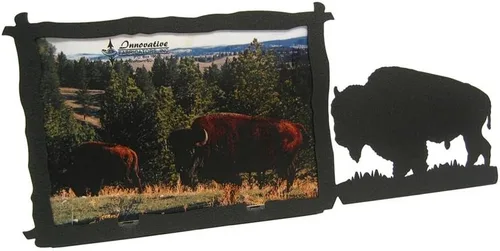 Miniatura 2 de Innovative Fabricators, Inc. Marco de fotos Wildlife, fabricado en Estados Unidos, osos y pinos, paisaje de 3.5 x 5 pulgadas