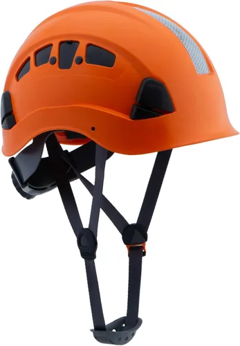 Cascos de Seguridad para Construcción Aprobados por ANSI Z89.1 OSHA, LOHASPRO Casco Duro Ventilado Naranja para Hombres Trabajadores con Correa de