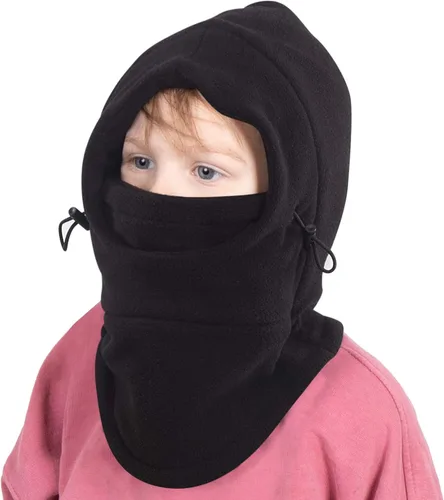 Kids Winter Hat with Mask - Ski Mask for Kids - Ninja Kids Balaclava & Winter Face Mask for Kids wHood - Toddler Balaclava