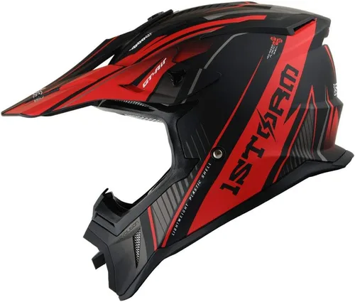 Miniatura 10 de 1Storm - Casco de motocross para adultos BMX MX ATV Dirt Bike Downhill Mountain Bike, estilo de carreras H637