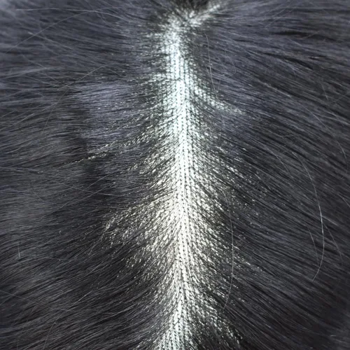 Miniatura 2 de LYRICAL HAIR Toupee - Sistema de cabello de repuesto para hombre, monofilamento fino, monofilamento, peluca de cabello humano de piel duradera