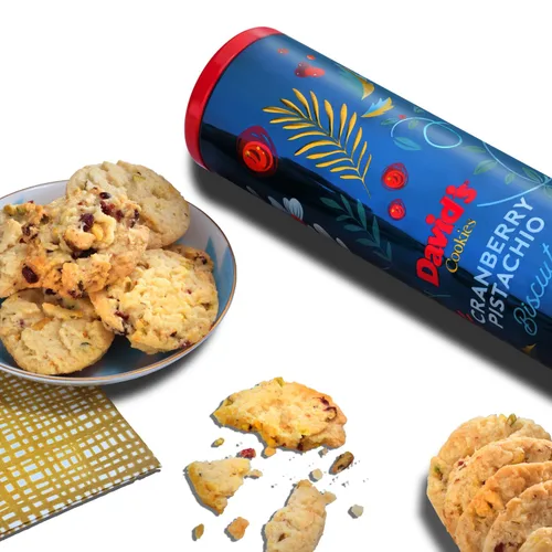 David's Cookies Galletas de pistacho y arándano – Galletas gourmet de panadería con nueces, golosina dulce, caja de regalo para Pascua, Día de la