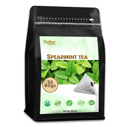 Miniatura 3 de Bolsas de té de menta verde pirámide con cuerda, dulces y delicadas de mentol, hojas de menta verde prémium