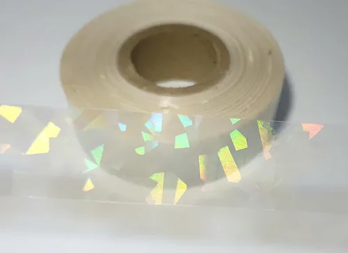 Cinta reflectante decorativa holográfica transparente Washi de vidrio roto de 3/4 pulgadas x 40 pies (1)