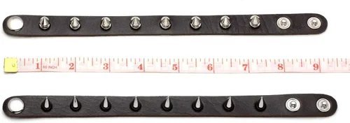 Miniatura 8 de MILAKOO Pulsera de cuero punk para hombre, pulsera de cuero con espiga para mujer