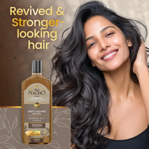 Miniatura 3 de TIO NACHO Shampoo Apariencia más joven revitaliza el cabello, con jalea real 14 onzas líquidas