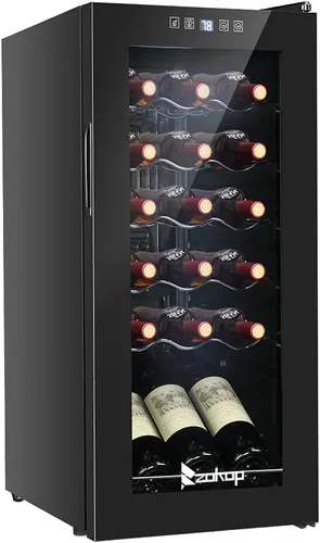 Miniatura 10 de Winado Refrigerador de vino con compresor de 12 botellas con temperatura ajustable, mini refrigerador de vino compacto independiente con control