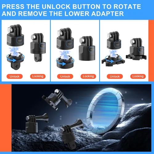 Miniatura 9 de HONGDAK Kit de Accesorios para Cámara de Acción 70 en 1 Actualización Compatible con GoPro Hero 13 12 11 10 9 8 7 6 5 4 3 3+ Max 11 mini Insta360 X5