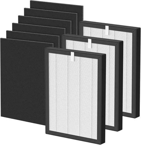 Miniatura 11 de Filtro de repuesto ProHEPA 9000 compatible con purificadores de aire VEVA 9000, 2 filtros de repuesto HEPA y 8 prefiltros de carbón activado