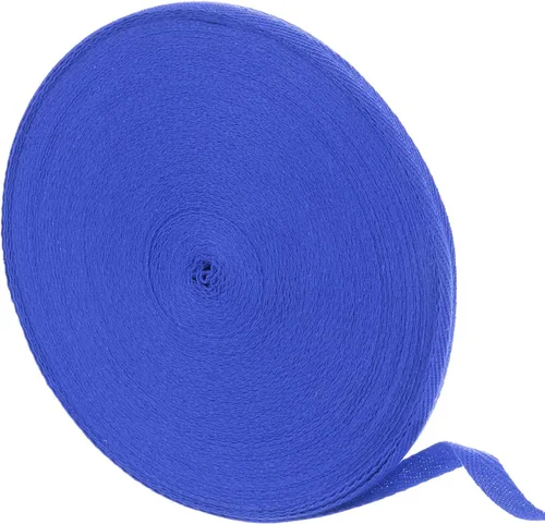 Miniatura 71 de uxcell Cinta de sarga de algodón de 50 yardas, cinta de espiga de 3/8 pulgadas para coser ropa, manualidades (azul)
