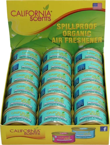 California Scents Ambientador orgánico a prueba de derrames, jazmín del desierto, recipiente de 1.5 onzas (paquete de 18)