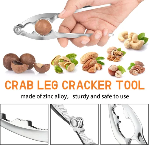Miniatura 5 de Zhehao Juego de galletas y púas de langosta para fiestas de mariscos, suministros para cenas, herramienta de patas de cangrejo de acero inoxidable