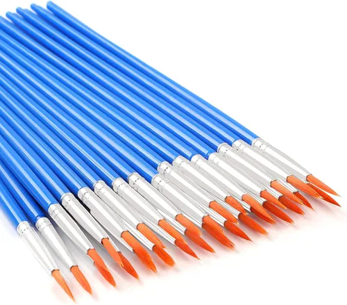 Miniatura 8 de UPINS 30 pinceles planos de pintura, pincel pequeño a granel para pintura de detalles