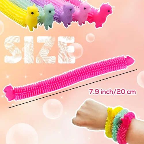 Miniatura 2 de Paquete de 18 juguetes elásticos para ansiedad, cuerda sensorial mejorada, cuerdas elásticas coloridas para niños, adultos, autismo, alivio