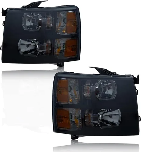 Miniatura 20 de PIT66 Conjunto de faros laterales izquierdos, compatible con Chevy Silverado 1500 2007-2013, Silverado 2500 3500 2007-2014 y HD Lente transparente