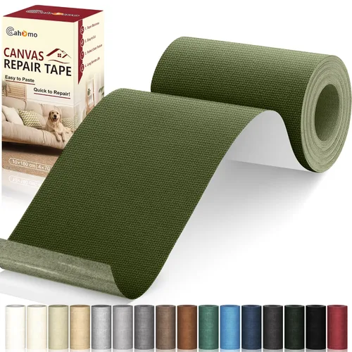 Cahomo Cinta de reparación de lona de 4 x 70 pulgadas, cinta de tela de lona autoadhesiva, kit de cinta de parche de tela de lona, cinta de
